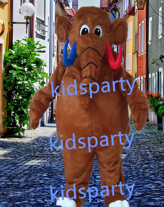 New Elephant Mascot Costume Mascot Parade Quality Clowns Birthdays Fancy dress party