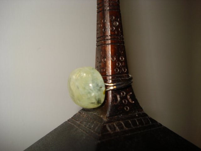 Handmade Natural Quartz Cabochon Stone Adjustable Ring