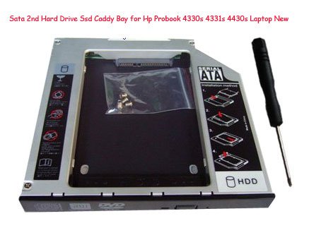 Sata 2nd Hard Drive Ssd Caddy Bay for Hp Probook 4330s 4331s 4430s Laptop New