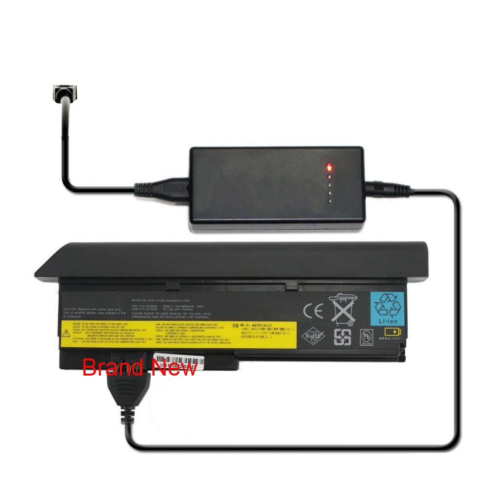 External Laptop Battery Charger for IBM Thinkpad R61 R61e R61i T500 T61 T61p W500