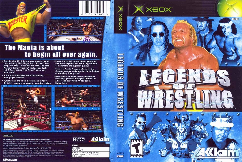 LEGENDS OF WRESTLING FOR XBOX ORIGINAL