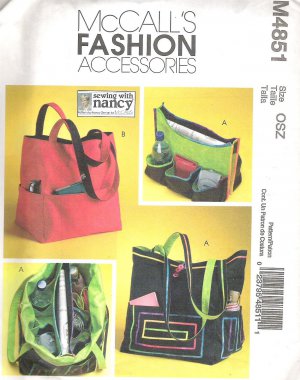 McCalls 6579 SEWING PATTERN Nancy Zieman EASY Shoulder Bag Purse