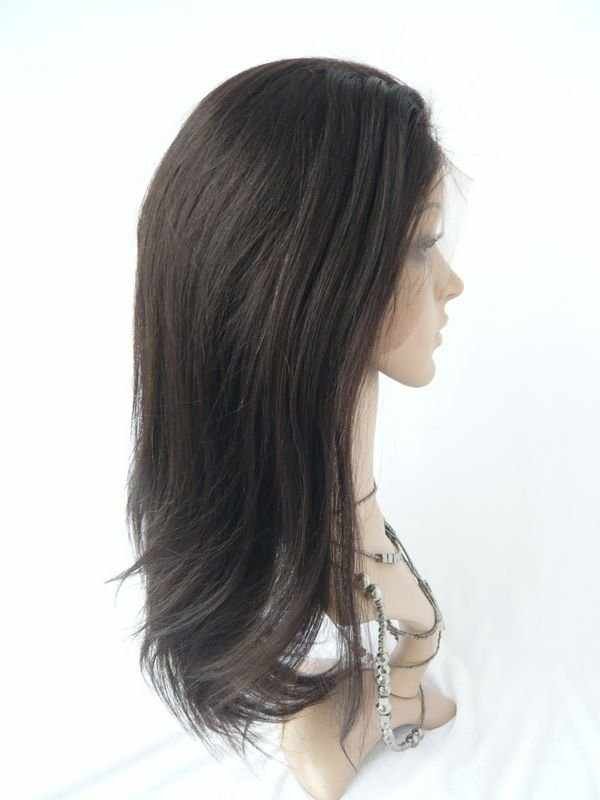Yaki Straight 100% Indian Remy Full Lace Wig 18 Inches