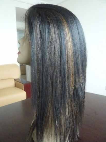 LACE FRONT 100% Indian Remy Wig 12 inches Yaki Straight