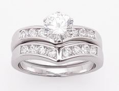 Wedding Set w/ 6mm CZ Stone (SGRS028)