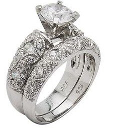 6mm Round CZ Wedding Set (SGRS051)