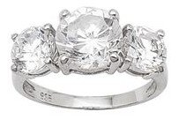 8mm 3 Stone CZ Ring (SGRW455)