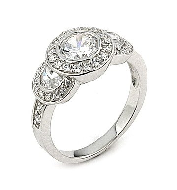 Elegant Round CZ Ring (SGRW733)