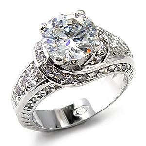 8.5mm Round CZ Solitaire Ring (A7X261)
