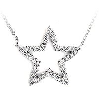 CZ Star Necklace (SLV-PCZ089)