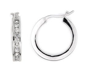 20mm CZ Hoop Earrings (SECZ566)