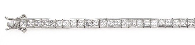 Princess Cut Tennis Bracelet (SV-B-C)