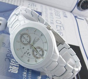 couple watches,white/black color watch with two watch boxes