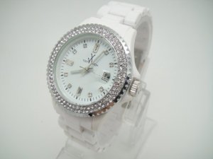 New Coming Crystal Plasteramic Watch Collection 100% Warranty Quality Plastic Watch