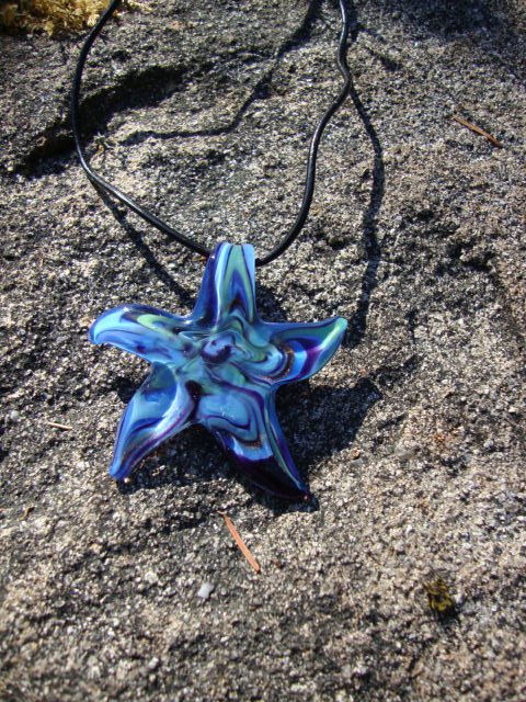 Blue Starfish Necklace