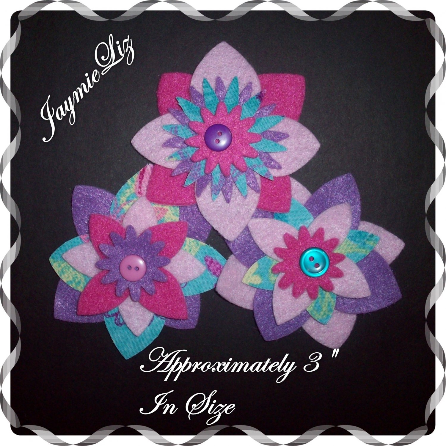 Handmade Fabric Felt And Fleece Flowers FREE SHIPPING