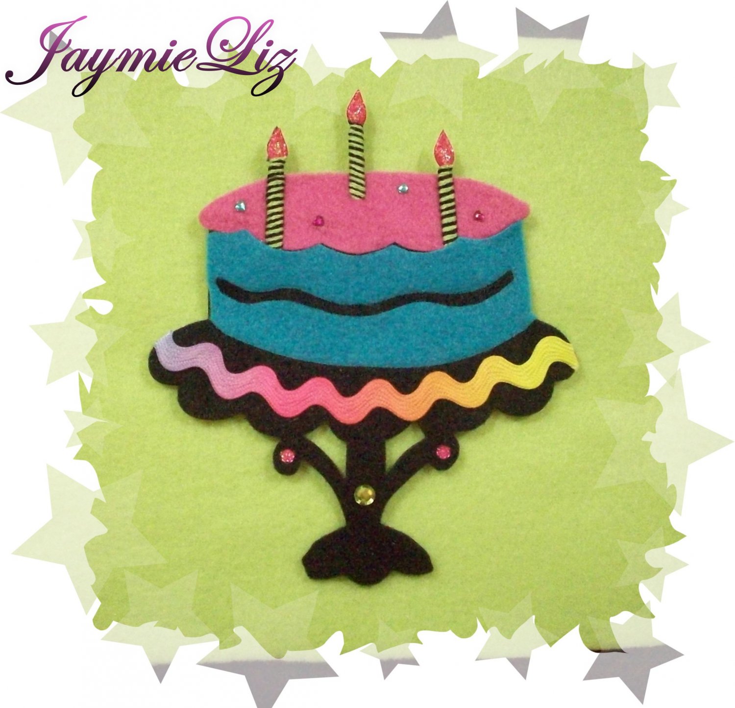 Handmade Scrapooking Embellishment Felt Cake FREE SHIPPING