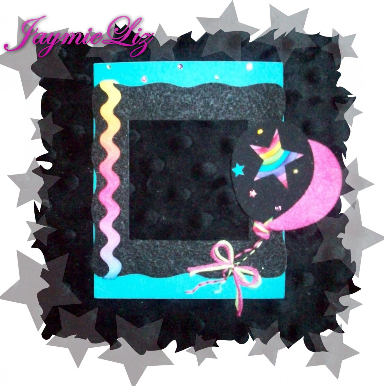 Handmade Scrapooking Embellishment Fabric and Felt Balloons Frame FREE SHIPPING