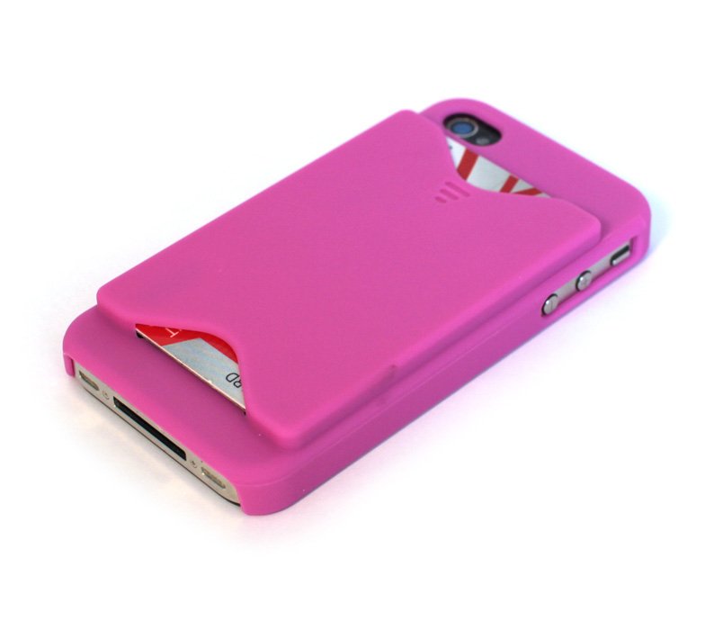 iPhone 4S Credit Card Case - Mulberry Pink