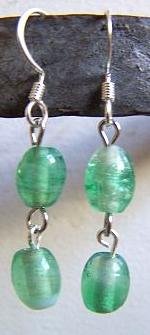 Clear Green Earrings