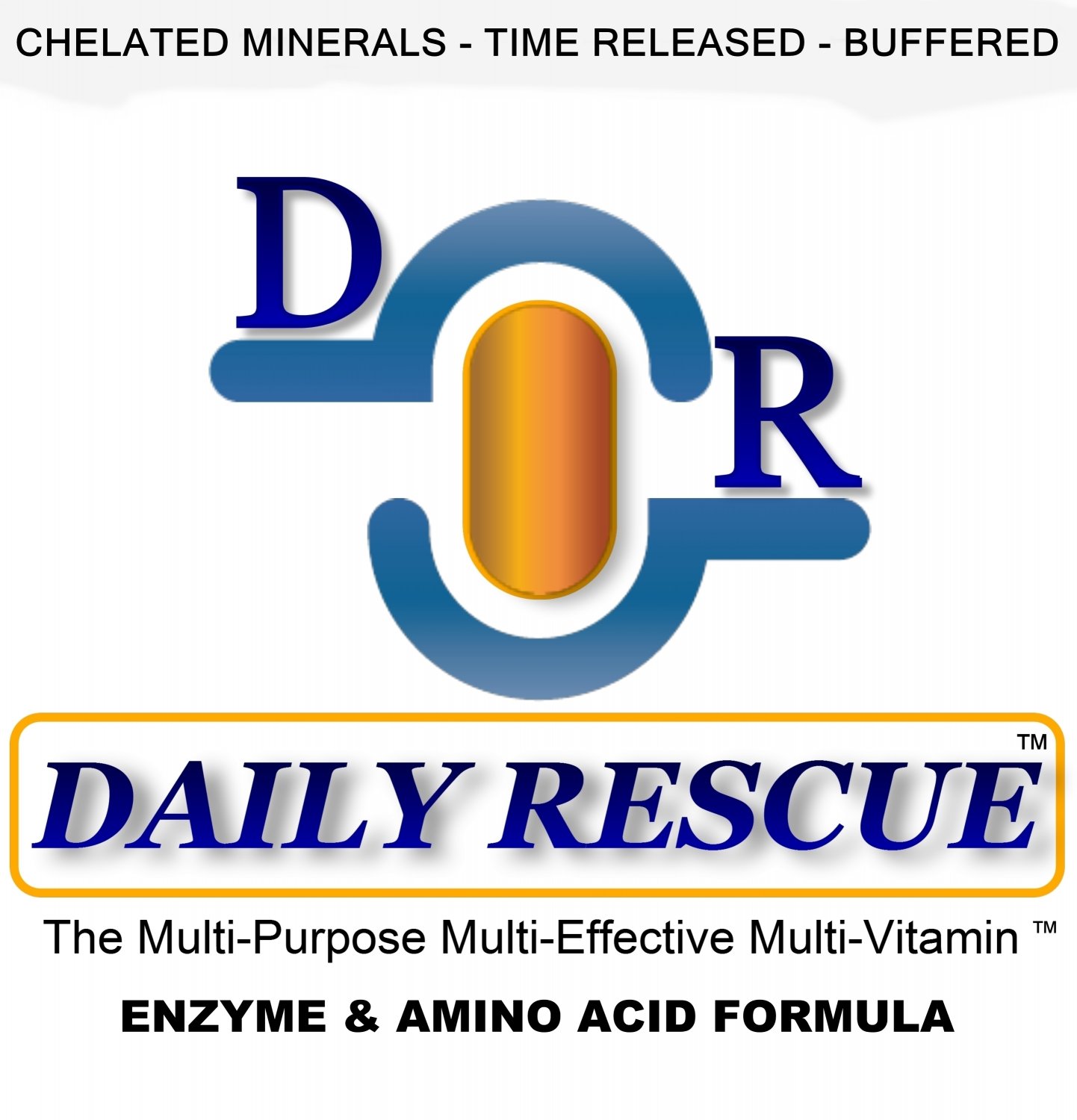 DAILY RESCUE â„¢ 180ct - Best / Advanced Multi-Vitamin Supplement - Time Release with Enzymes +