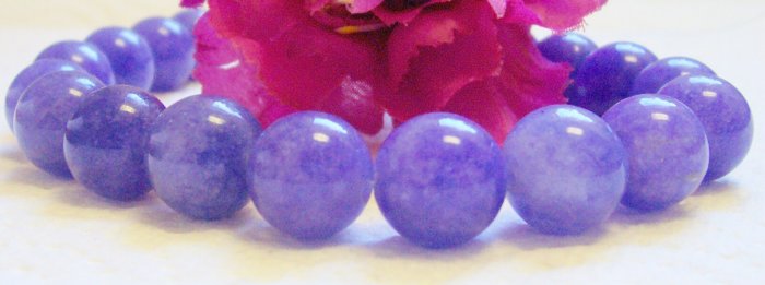 GENUINE Chinese PURPLE JADE Beads 10mm
