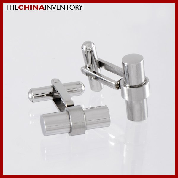 CLASSIC STAINLESS STEEL CYLINDER CUFFLINKS C1004