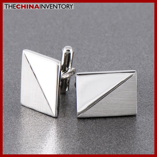 STAINLESS STEEL RECTANGULAR CUFFLINKS CUFF LINKS C0904