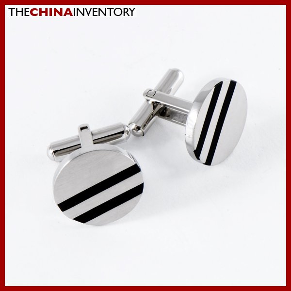 STAINLESS STEEL ROUND CUFFLINKS CUFF LINKS C1001