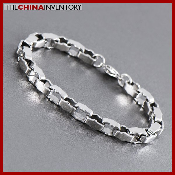8"" STAINLESS STEEL DESIGNER BOX CHAIN BRACELETB1022