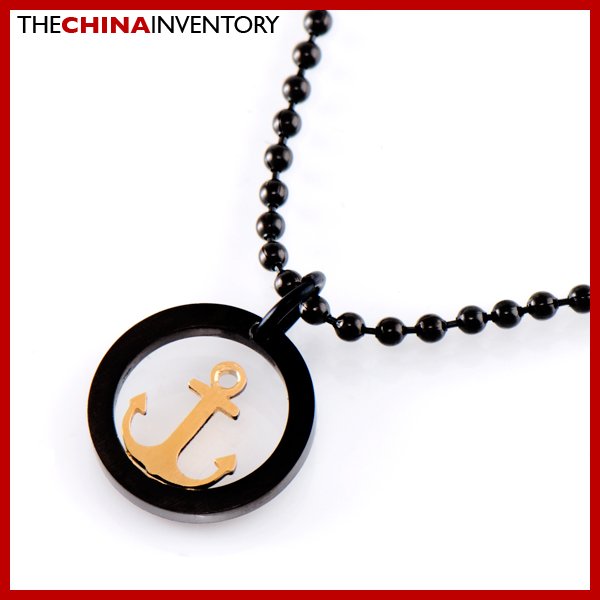STAINLESS STEEL ANCHOR CHARM PENDANT NECKLACE P1807