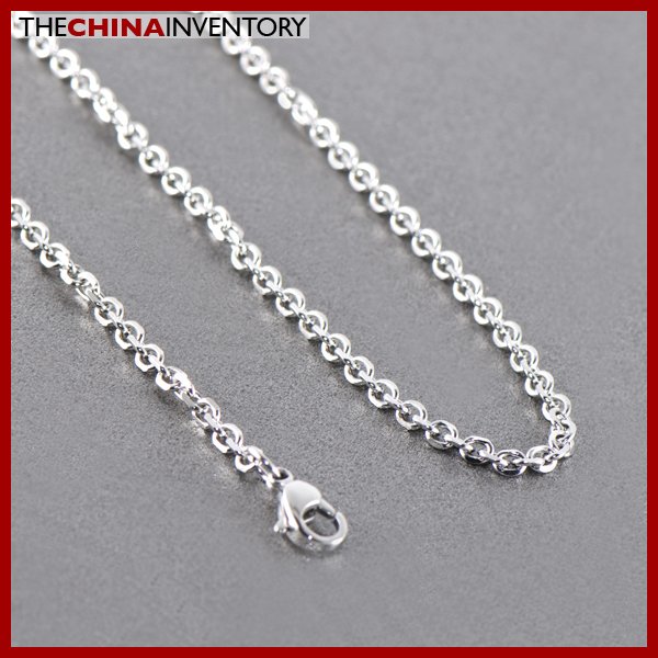 3MM 20"" STAINLESS STEEL CABLE CHAIN NECKLACE N1308