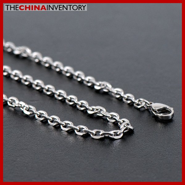 3MM 20"" STAINLESS STEEL CABLE CHAIN NECKLACE N1310