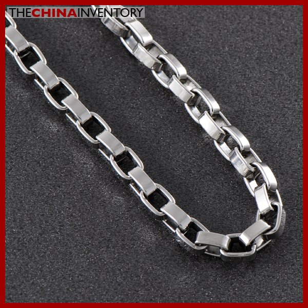 5MM 22"" STAINLESS STEEL LONG BOX CHAIN NECKLACE N0512
