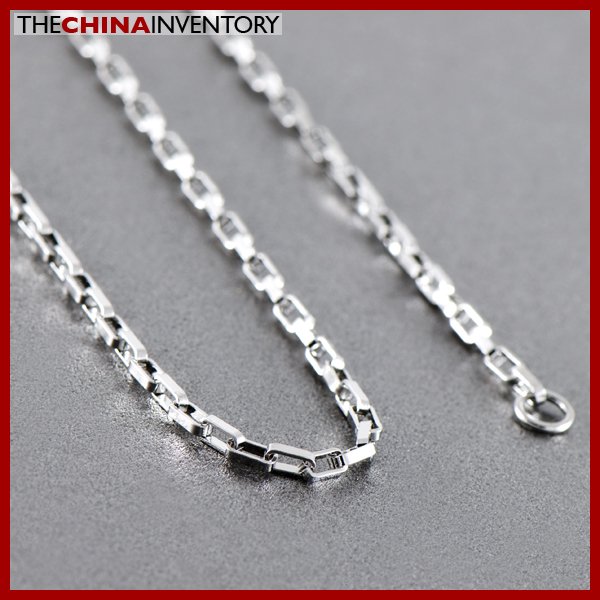 3MM 20"" STAINLESS STEEL LONG BOX CHAIN NECKLACE N1215