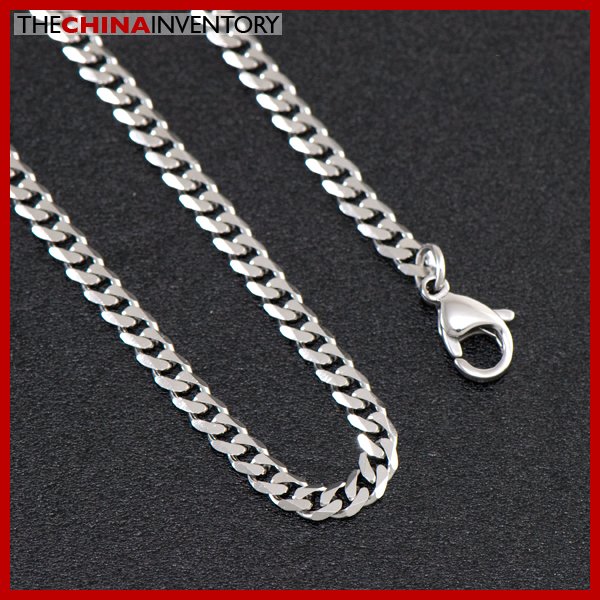 3.5MM 18"" STAINLESS STEEL CURB CHAIN NECKLACE N2001A