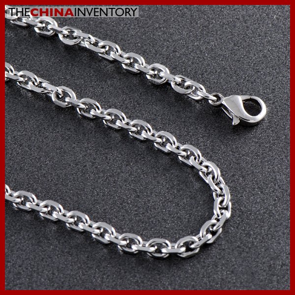 6MM 22"" STAINLESS STEEL FACETED CHAIN NECKLACE N1103