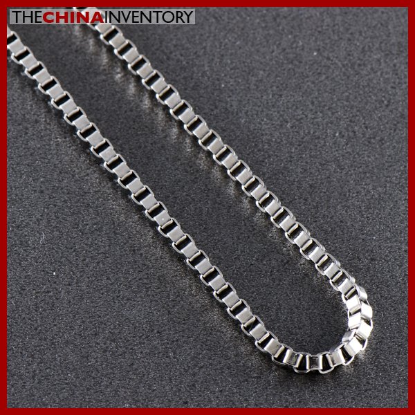 3.2MM 24"" MENS STAINLESS STEEL BOX CHAIN NECKLACE N0501