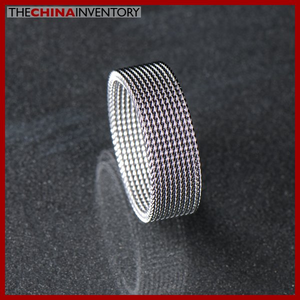 STAINLESS STEEL FLEXIBLE MESH RING SIZE 8 R0307