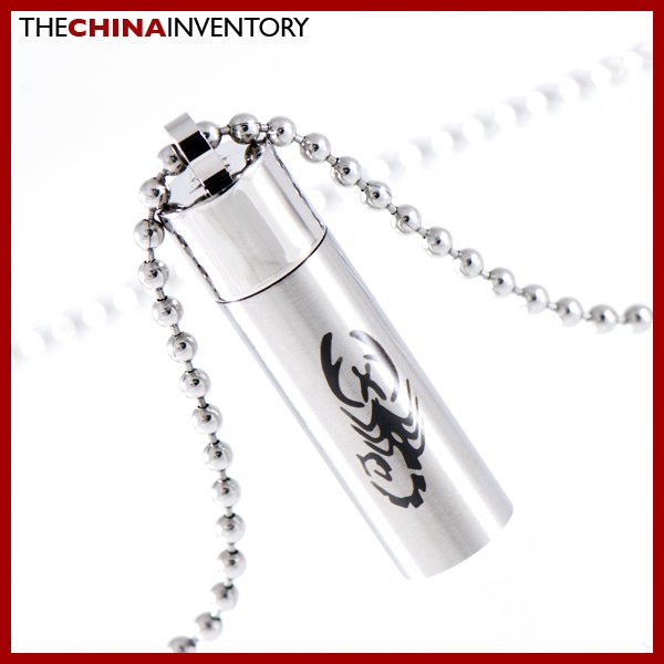 STAINLESS STEEL SCORPION TUBE PERFUME HOLDER P0847B