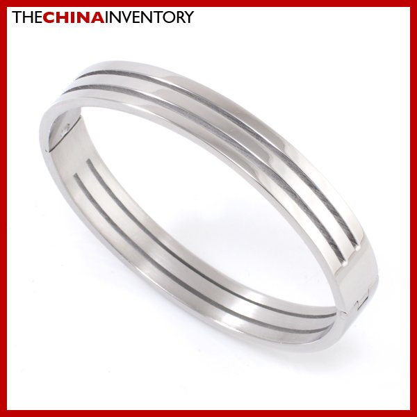 GIRLS STAINLESS STEEL DOUBLE GROOVE CUFF BANGLE B2109A