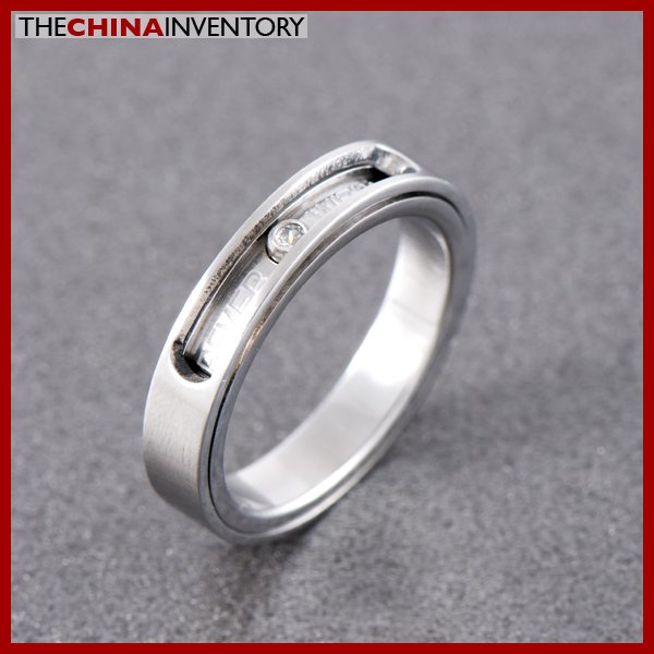 SIZE 7 WOMEN'S STAINLESS STEEL LOVE BAND RING R0704A