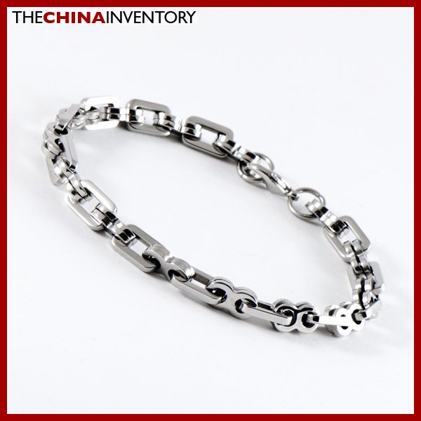 8"" STAINLESS STEEL DOUBLE RING LINK BRACELET B0916