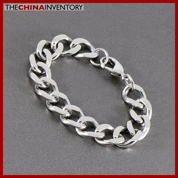16MM 8.5"" STAINLESS STEEL CURB CHAIN BRACELET B1011