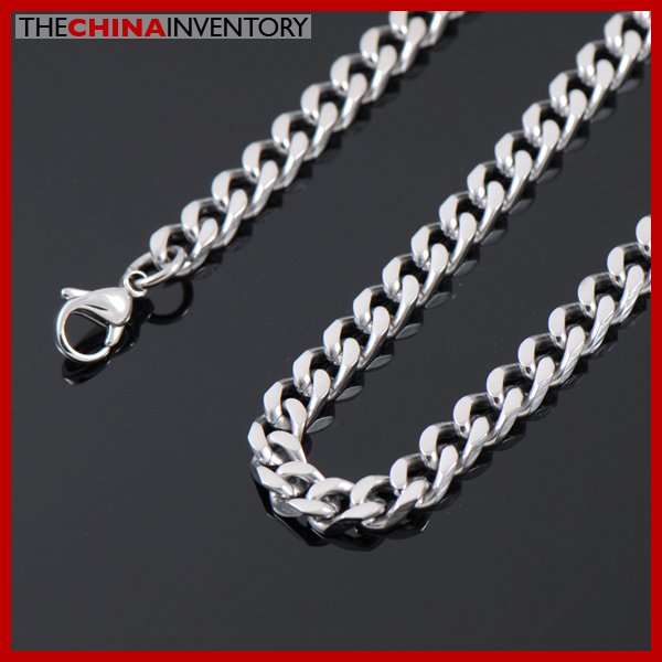 22"" 5.5MM STAINLESS STEEL CURB CHAIN NECKLACE N2502