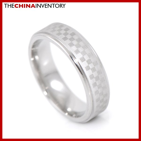 6MM SIZE 7 STAINLESS STEEL BRUSHED BAND RING R2702A