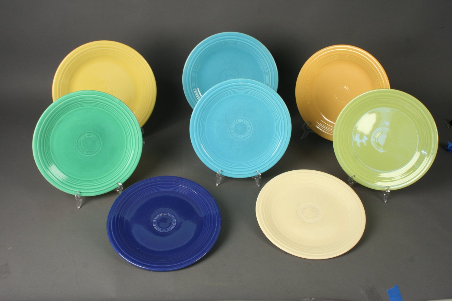 Vintage Fiestaware Oval Platter and Plate Assortment