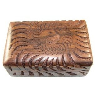Ying Yang Carved Tarot Box