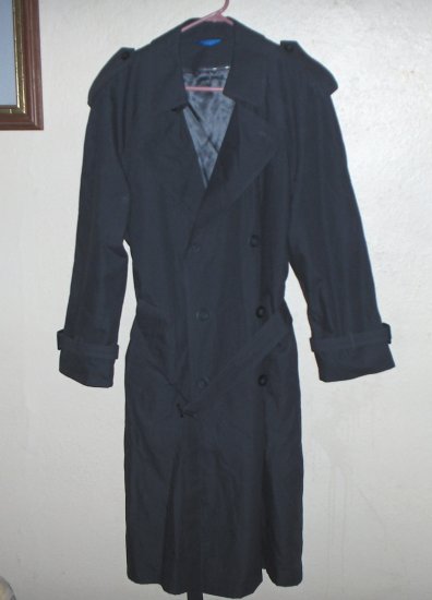 Towncraft~Dark Gray long Trench w/ warmer-sz 40 REG