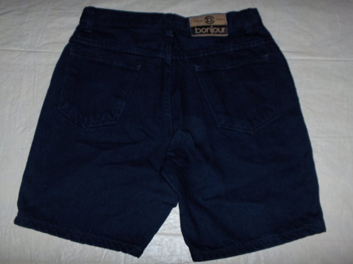 Bonjour dark blue denim shorts 5 button fly size 11/12